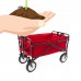 Seina Heavy Duty Compact Folding 150 Pound Capacity Outdoor Utility Cart, Red   
